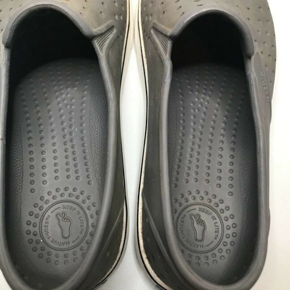 Native Miles Slip On Shoe Womens 10 Mens 8 Gray Perforated Outdoor Comfort - Picture 6 of 8